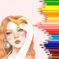 Venta caliente y estalón 36 colores Juego de lápices de color saludable Artista de color de agua Lápices de dibujo Suministros de arte para colorear arcoiris andstal